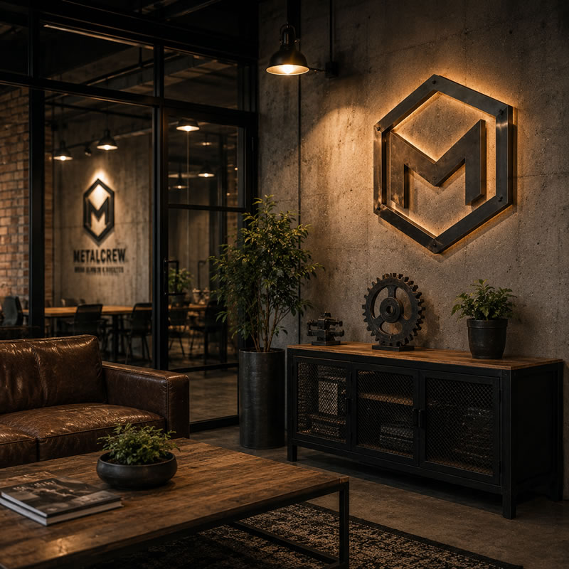 Decoración corporativa en metal