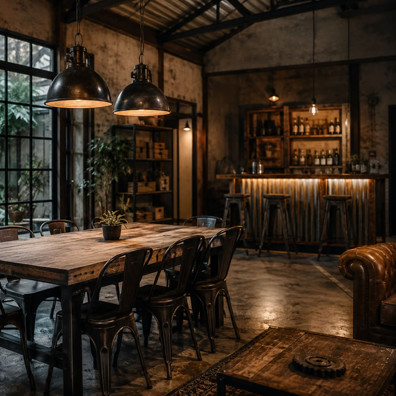 Mobiliario metálico y decoración industrial